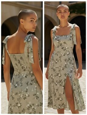 Reformation Twilight Midi Dress Verde